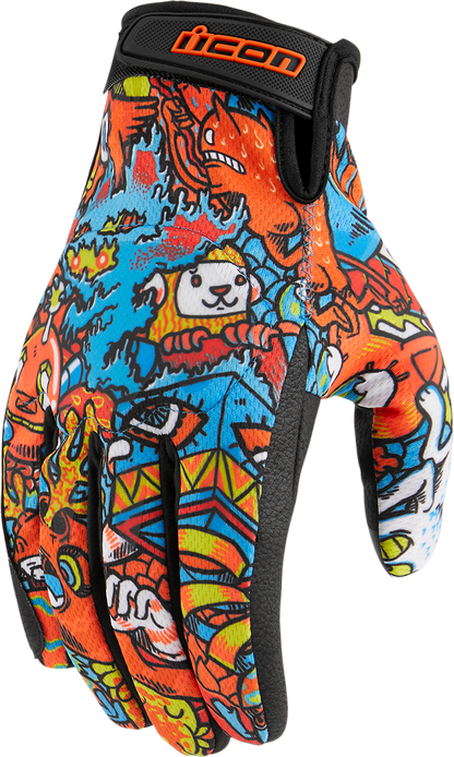 ICON Hooligan™ Redoodle Gloves - Blue - 3XL 3301-4425