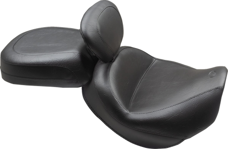 MUSTANG Wide Touring Solo Seat - Black - Plain - with Driver Backrest - C90T '15-'19 89206