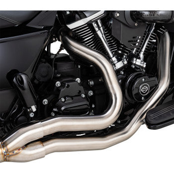 VANCE & HINES 2-into-1 Gaslighter Exhaust System with Heat Shields - M8 Touring - Brushed   27346