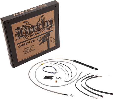 BURLY BRAND Control Kit - 14" Gorilla Handlebars - Stainless B30-1243