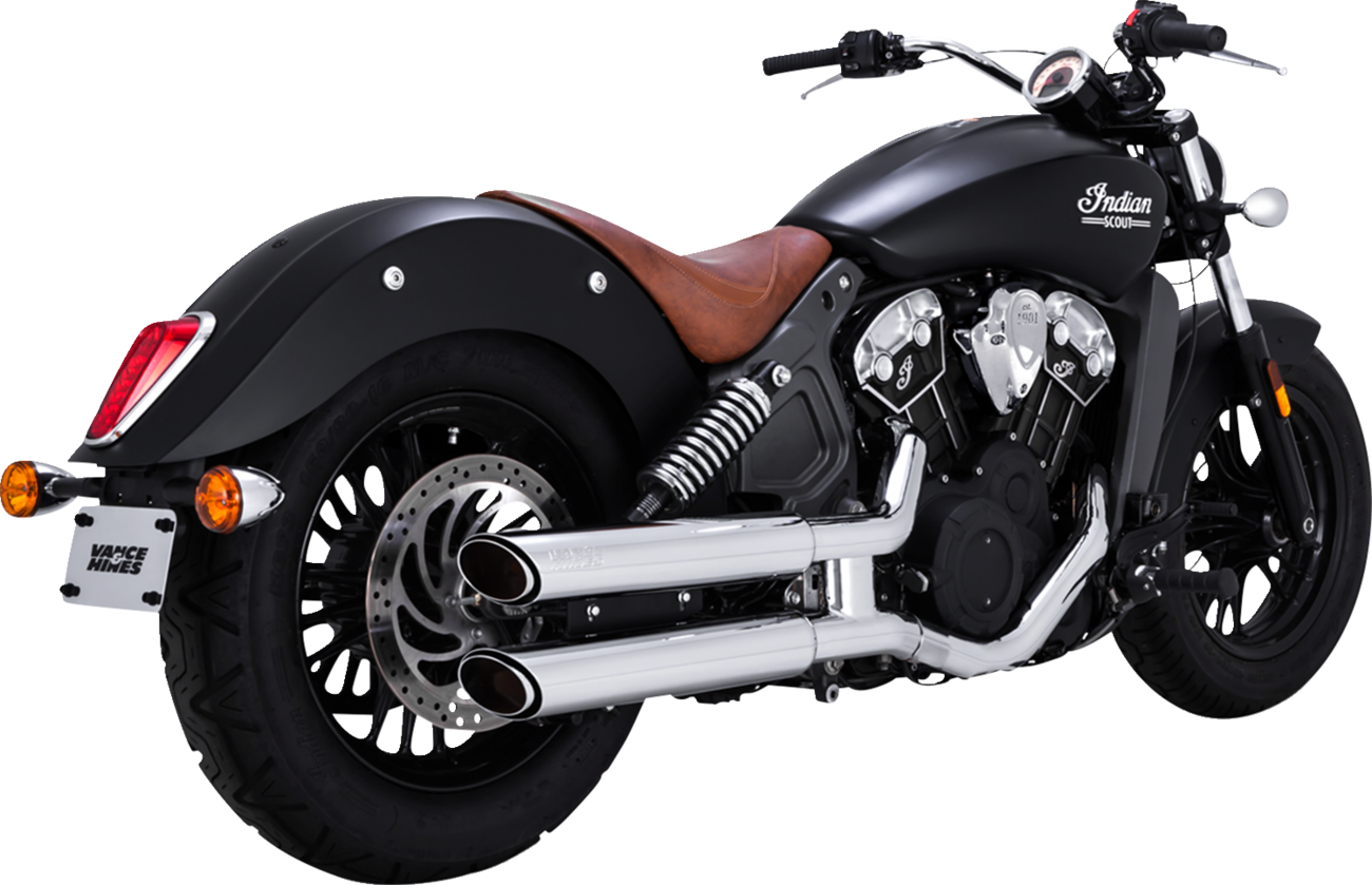 VANCE & HINES 3" Twin Slash Slip-On Mufflers - Chrome Indian Scout  2015-2022 18323 1801-1528