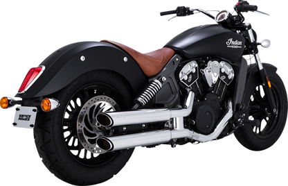 VANCE & HINES 3" Twin Slash Slip-On Mufflers - Chrome Indian Scout  2015-2022 18323 1801-1528