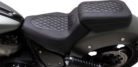 MUSTANG Squareback Seat - Passenger - Black - Diamond Stitch - Chief '22-'23 88202