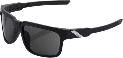 100% Type-S Sunglasses - Black - Smoke 61032-100-57