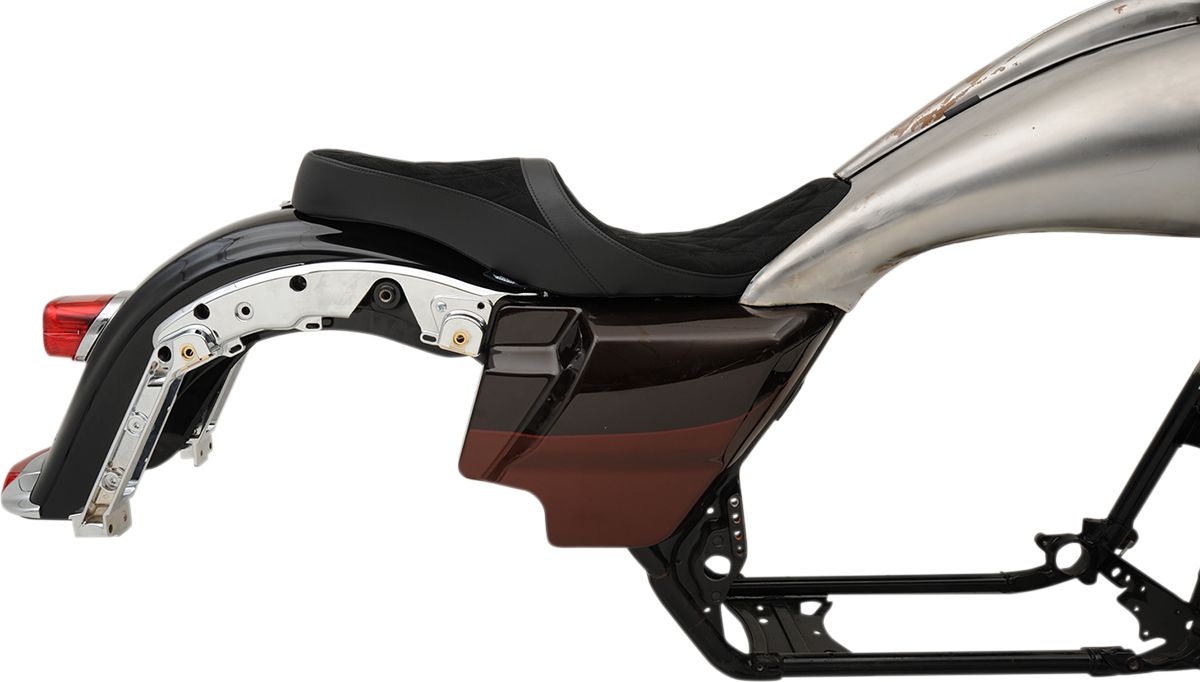 DRAG SPECIALTIES Low Touring Seat - Diamond - Razorback Tanks - FL '10-'22 0801-1076