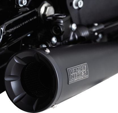 VANCE & HINES Upsweep 2-into-1 Exhaust System - Stainless Steel - Black 47627