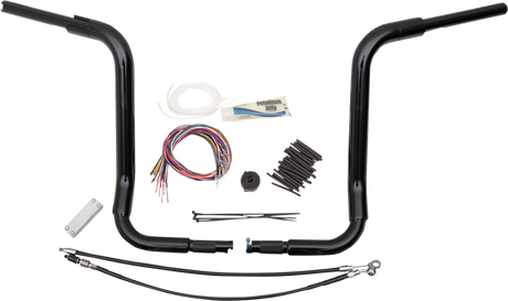 FAT BAGGERS INC. Handlebar Kit - Rounded Top - 16" - Black 809416-B