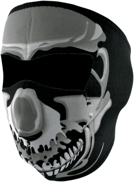 ZAN HEADGEAR Full-Face Mask - Chrome Skull WNFM023