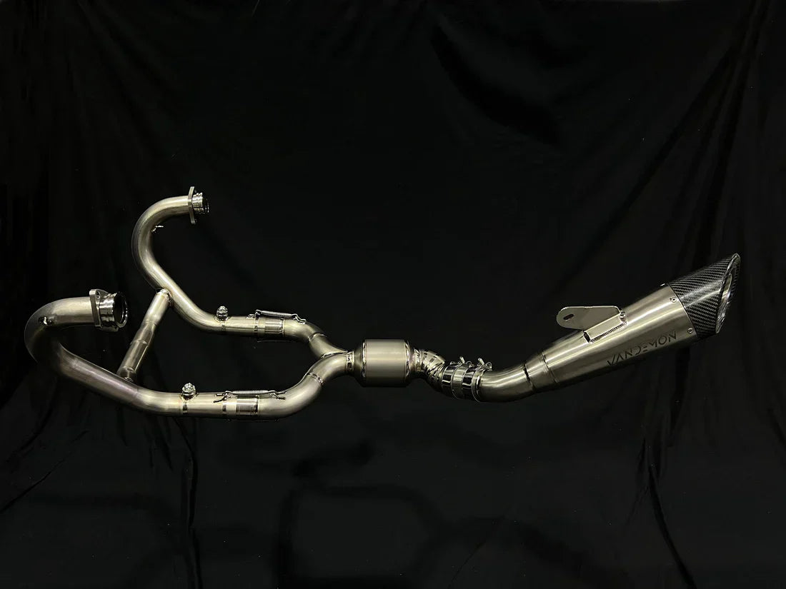 Vandemon  BMW R NINET Titanium Exhaust System with Brushed Headers 2014-2023 BMWRNINETTIEXHBRB VA-22