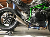 Vandemon Brushed Titanium Exhaust System Ninja H2 & H2R 2015-26 KAWAH2TICSBRUEXHD VA-2