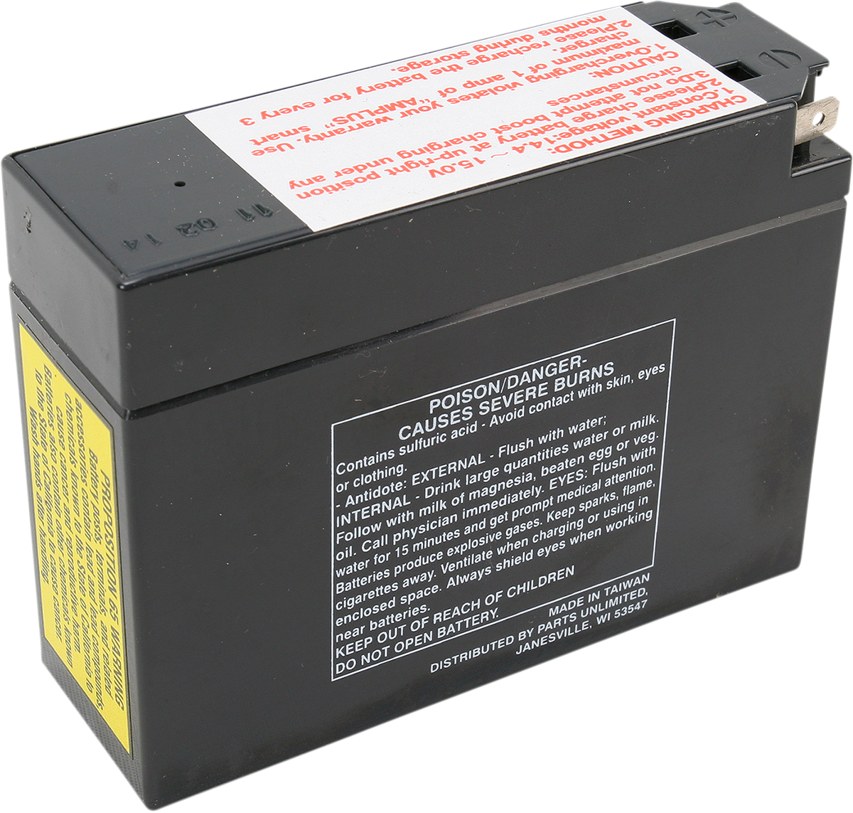 Parts Unlimited Agm Battery - Yt4b-Bs Ct4b-5