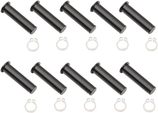 DRAG SPECIALTIES Pivot Pins - Lever - 10 Pack - Black 74112B