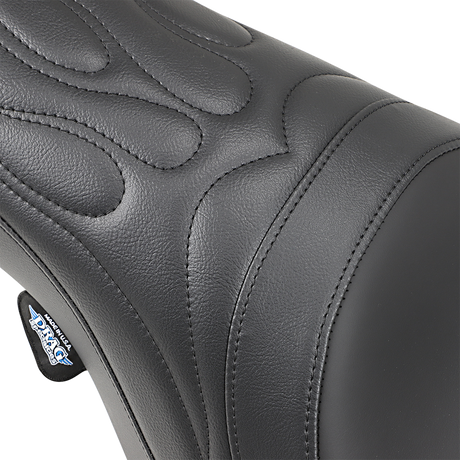 DRAG SPECIALTIES Predator Seat - Flame Stitched - FLT/HR 0801-0213