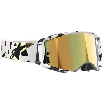 ALPINESTARS GOGGLES Supertech Goggle - Corp - White/Gold - ABS Vision - Gold Mirror 5100325-2044