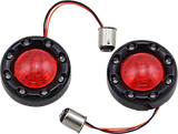 CUSTOM DYNAMICS Bullet Turn Signal 1157 - Black - Red Lens PB-BR-RR-57-BR