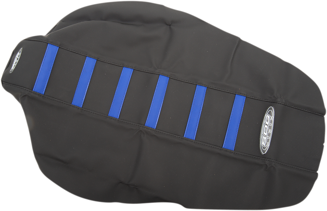 SDG 6-Ribbed Seat Cover - Blue Ribs/Black Top/Black Sides 95956BK