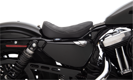 DRAG SPECIALTIES Bobber Solo Seat - Double Diamond - Silver Stitch - '10-'22 XL 0804-0740