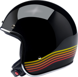 BILTWELL Bonanza Helmet - Gloss Black Spectrum - Medium 1001-536-203