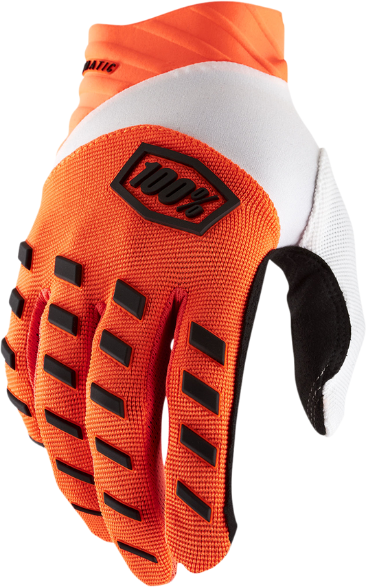 100% Airmatic Gloves - Fluorescent Orange - Large 10000-00022