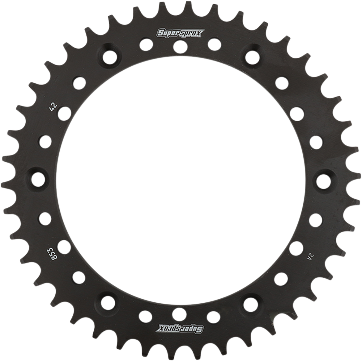 SUPERSPROX Steel Rear Sprocket - 42 Tooth RFE-853-42-BLK