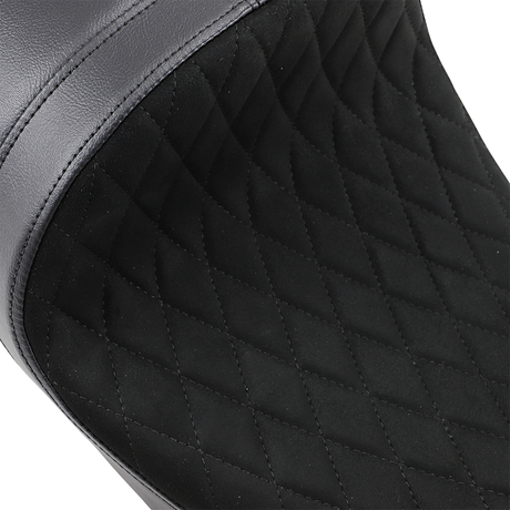DRAG SPECIALTIES Forward Low Solo Seat - Diamond - Suede - FL '08-'22 0801-1255