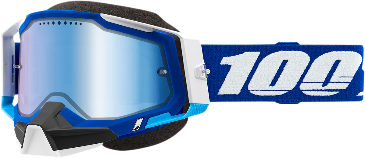 100% Racecraft 2 Snow Goggles - Blue - Blue Mirror 50012-00002