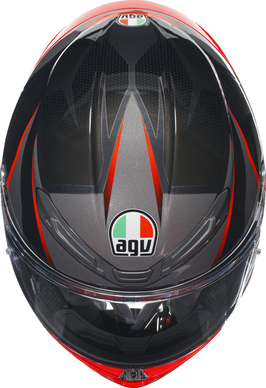 Casco AGV K6 S - Slashcut - Negro/Gris/Rojo - Pequeño 2118395002014S