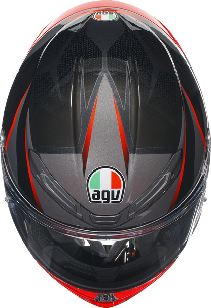 AGV K6 S Helmet - Slashcut - Black/Gray/Red - Medium 2118395002014M
