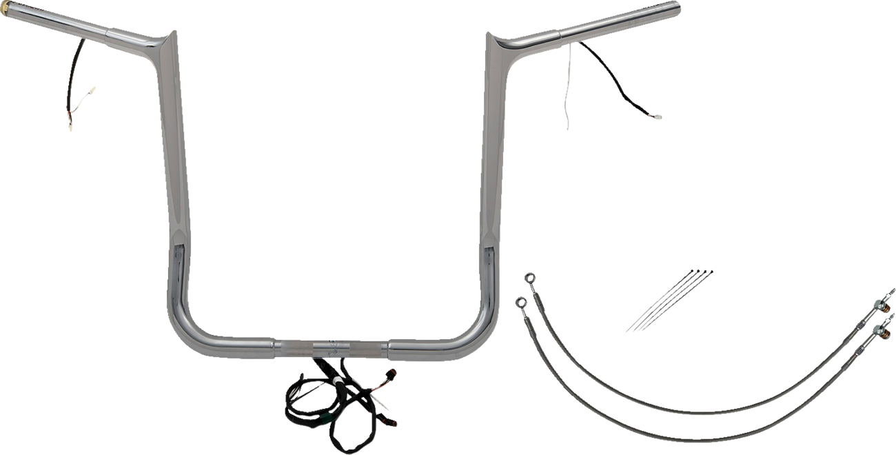 FAT BAGGERS INC. Handlebar Kit - Pointed Top - 16" - Chrome 901216