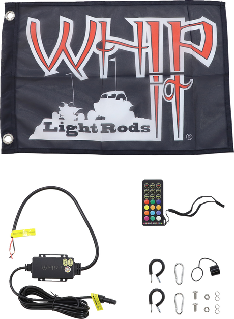 WHIPITLIGHTRODS 5' Light Rod Whip - Bluetooth - White SB-RGBBT-251