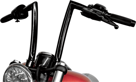 TODD'S CYCLE Handlebar - Strip - FXS - 1-1/4" - 12" Rise - OEM Top Tree - Black 0601-2762