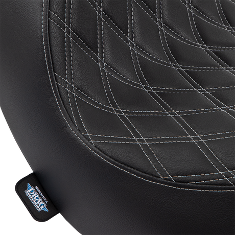 DRAG SPECIALTIES Asiento individual - Doble diamante - Costuras plateadas - '18-'22 FL 0802-1514