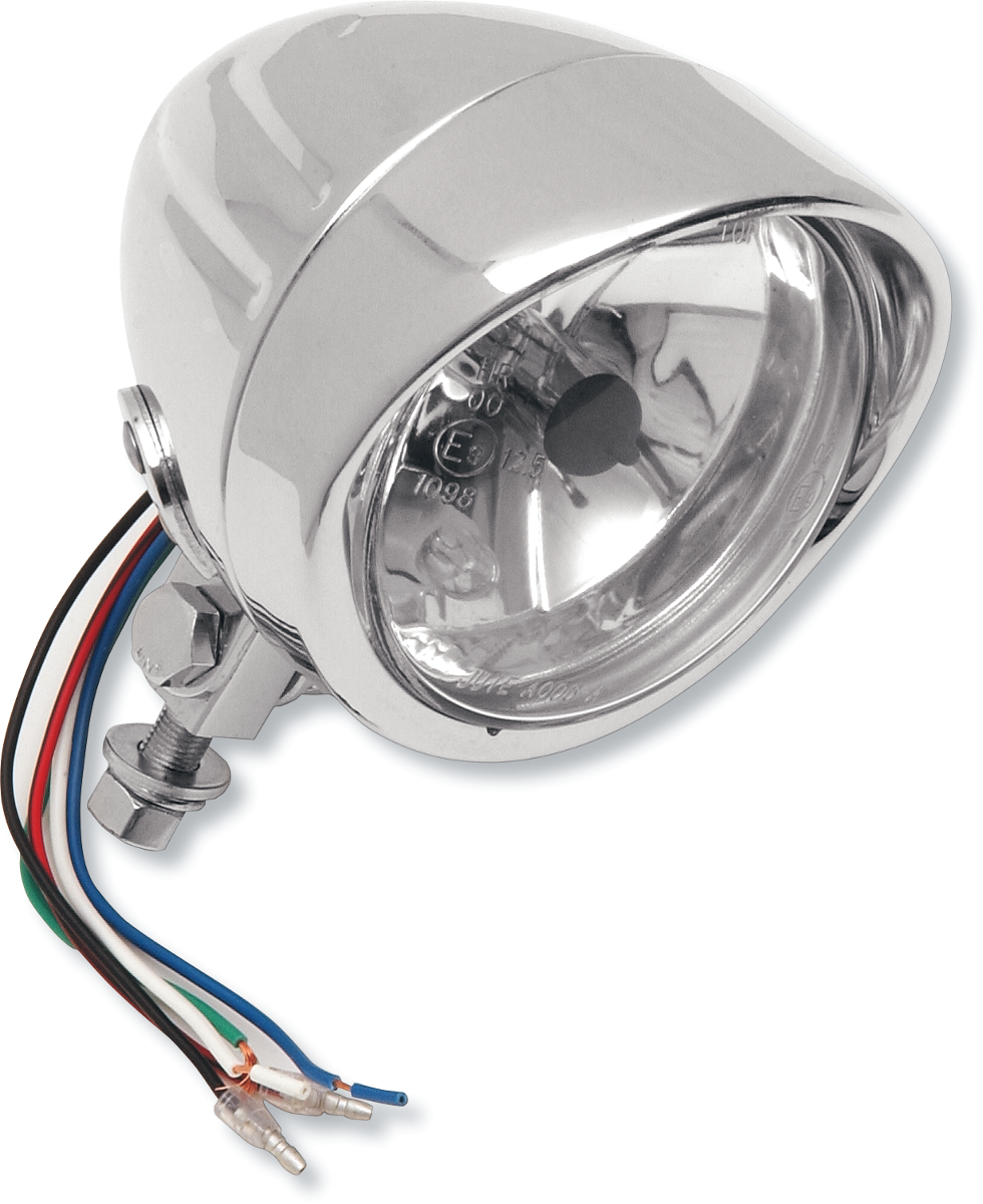 DRAG SPECIALTIES Spotlight - Visor - Clear Lens ACT HOUSING OD 4.25" 20-6010GD