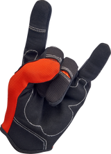 BILTWELL Moto Gloves - Orange/Black - Small 1501-0106-002