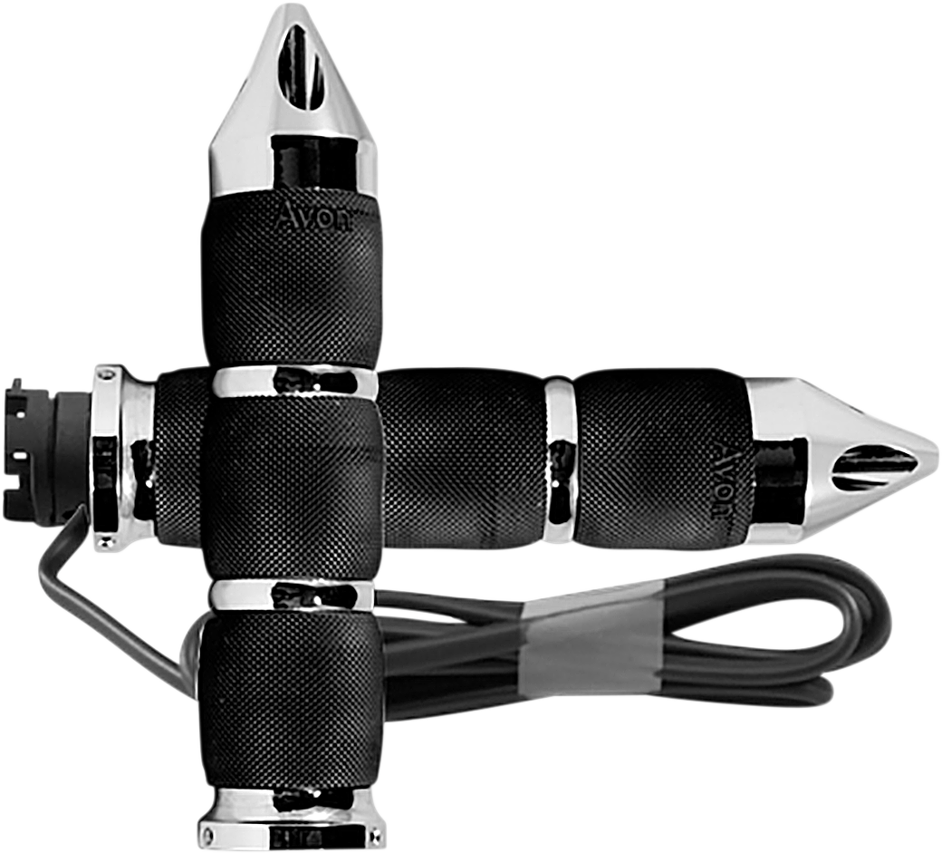 AVON GRIPS Grips - Heated - Air Cushion - Spike - Indian - Chrome IN-S-AIR-90CSH