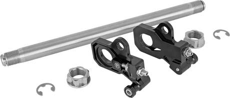 PERFORMANCE MACHINE (PM) Axle Adjuster Kit - Black - Rear 0117-0028M-B