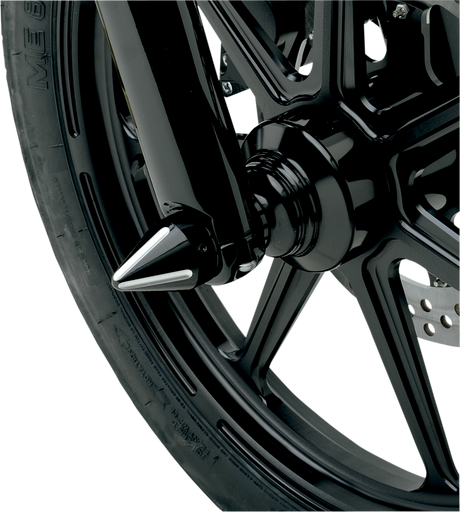 LA CHOPPERS Axle Caps - Black Cut - Spike LA-7813-00B