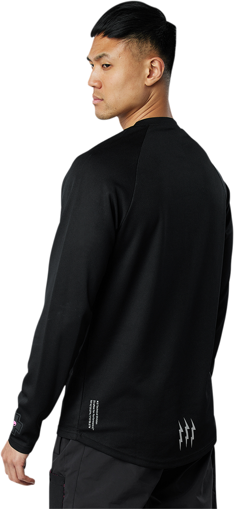 MUC-OFF USA Riders Long-Sleeve Jersey - Black - 2XL 20369
