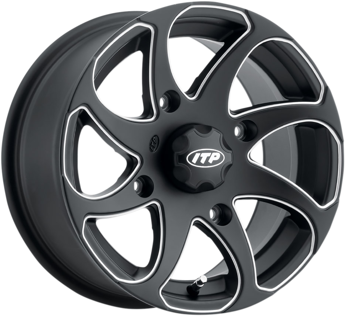 ITP Wheel - Twister - Directional - Front/Rear | Left - Milled Black - 14x7 - 4/137 - 5+2 1422328727BL