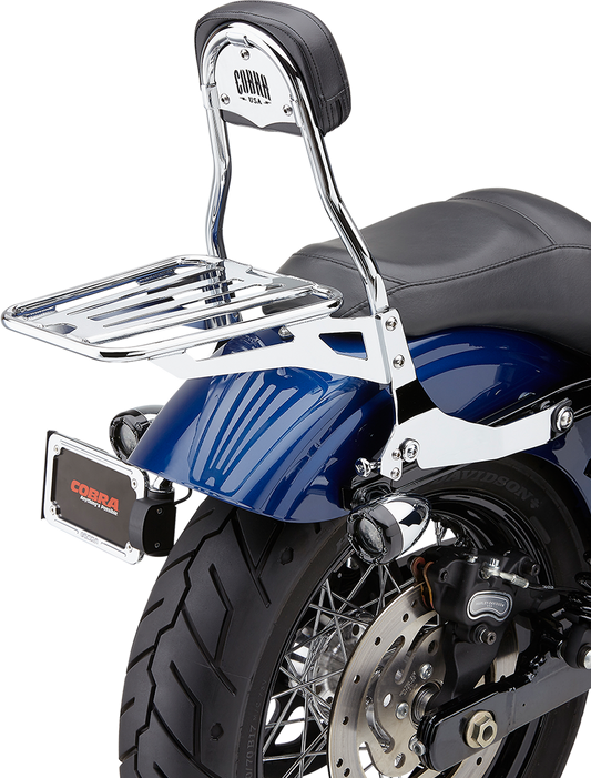 COBRA Backrest Kit - 14" - Chrome - Dyna 602-2004