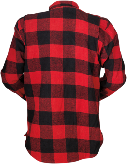 Z1R Duke Flannel Shirt - Red/Black - 4XL 3040-2820