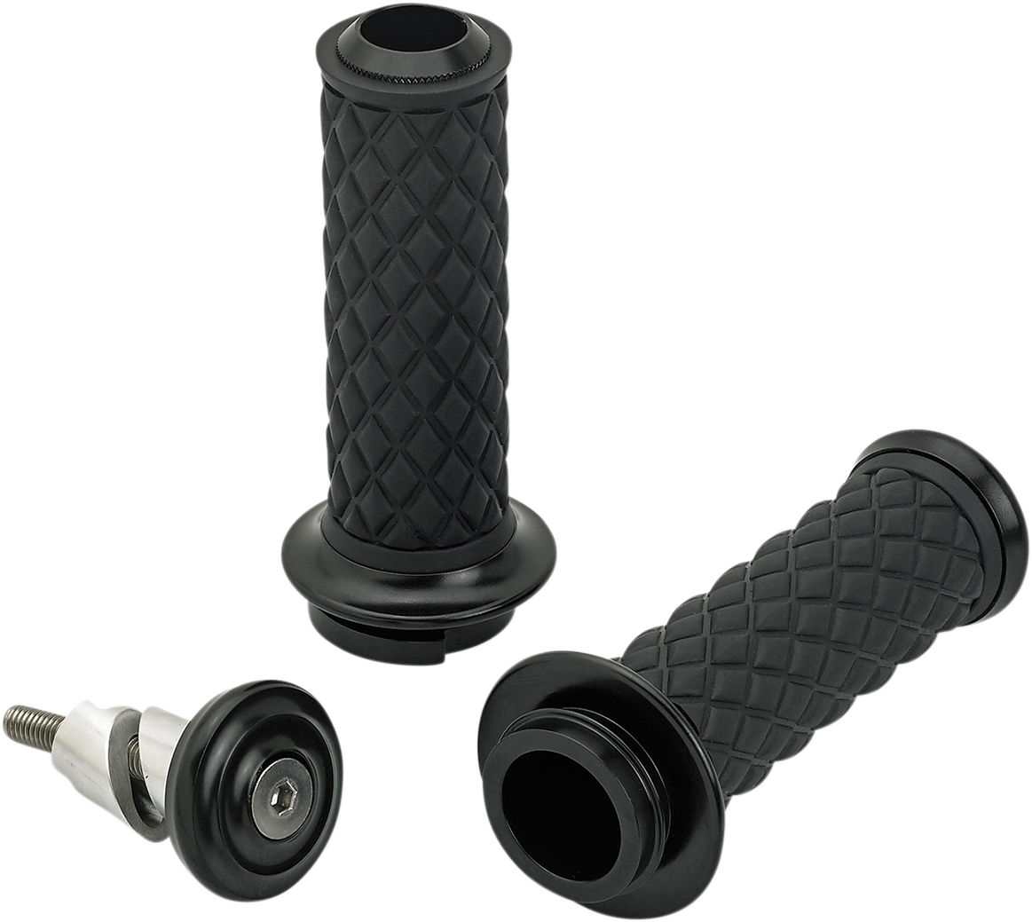 BILTWELL Grips - Alumicore - TBW - Black 6605-201-01