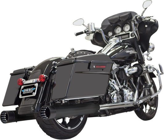 BASSANI XHAUST DNT Straight Can Mufflers for '95-'16 FL - Black 1F7DNT5B