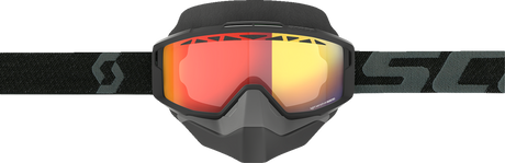 SCOTT Split Snow Goggles - OTG - Light Sensitive - Black - Red Chrome 285542-0001341