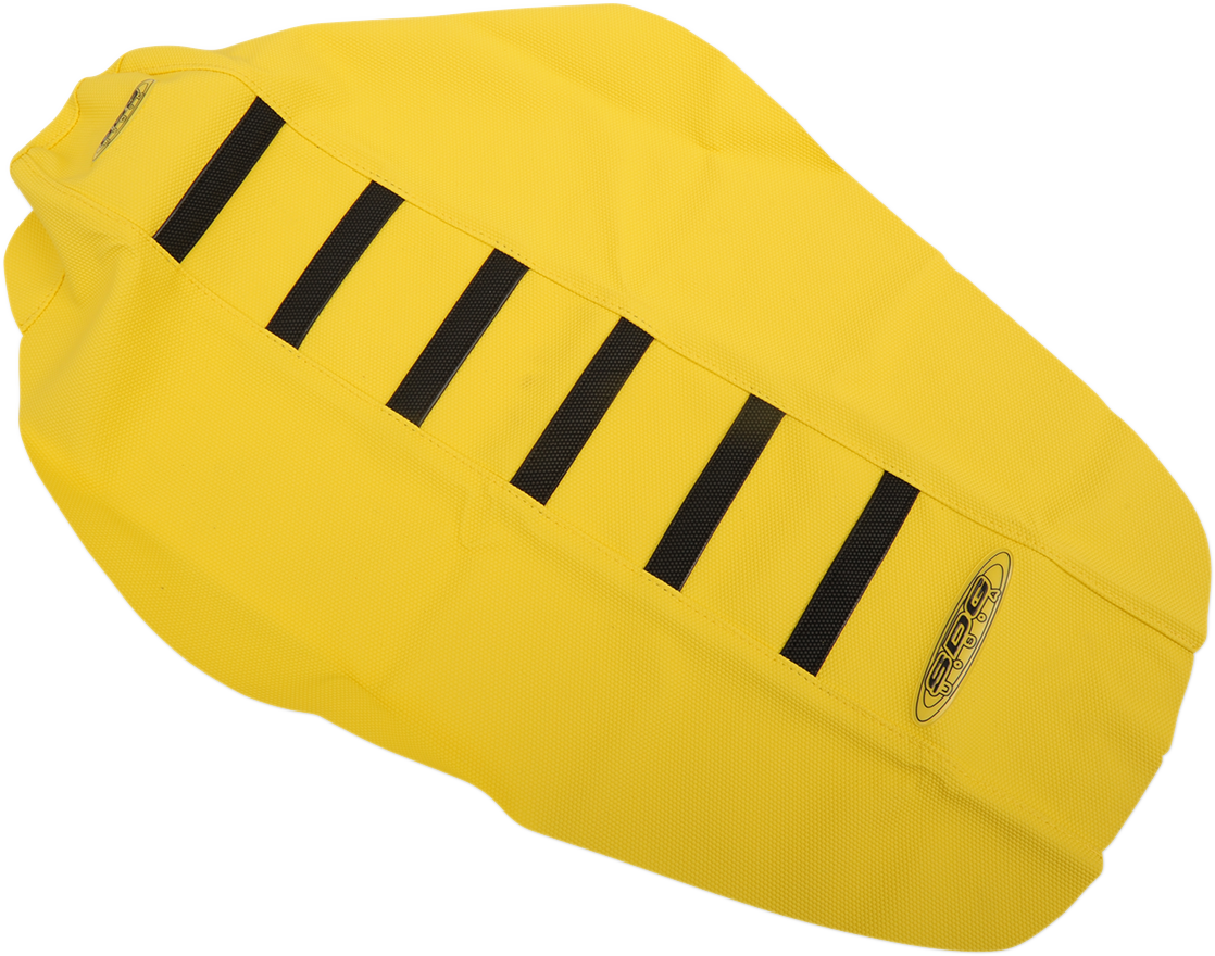 SDG 6-Ribbed Seat Cover - Black Ribs/Yellow Top/Yellow Sides 95906KYY