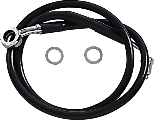 DRAG SPECIALTIES Brake Line - +10" - Black - '18-'22 Softail 618631-10BLK