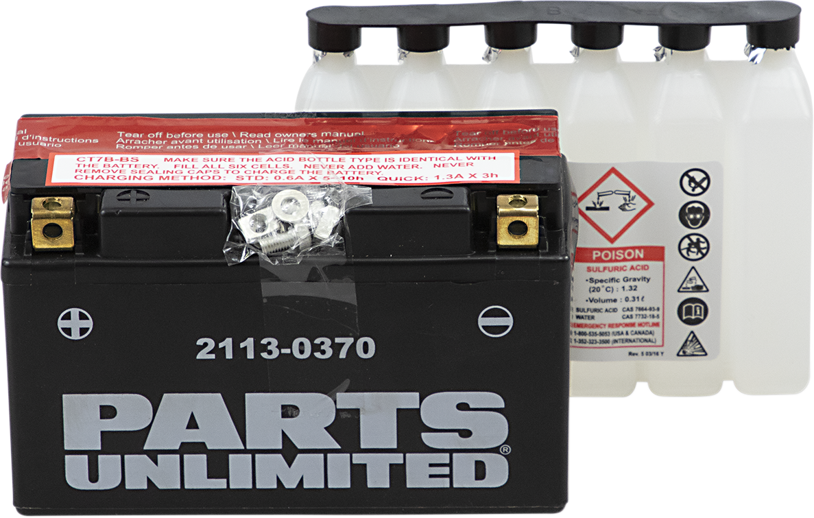Parts Unlimited Agm Battery - Yt7b-Bs Ct7b-Bs