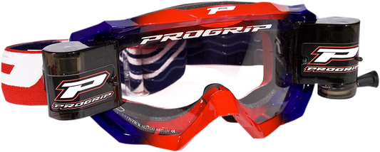 PRO GRIP Venom Roll Off Goggles - Red/Blue PZ3200ROROBL