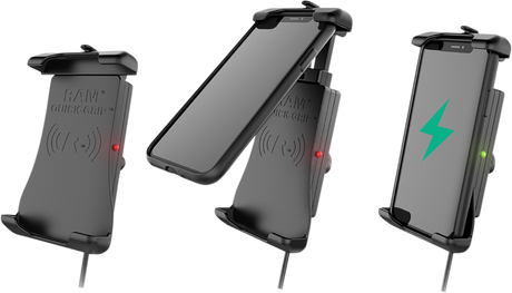 RAM MOUNTS Device Holder - Quick-Grip - Charging - Wireless - Waterproof - Hardwire Charger RAMHOLUN14WBV7M
