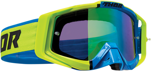 THOR Sniper Pro Goggles - Divide - Lime/Blue 2601-2221